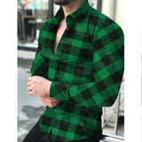 European And American Men's Long-sleeved Shirt Printing