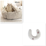 2 In 1 Dog And Cat Bed Pet Winter Bed Round Plush Warm Bed House Soft Long Plush Pets Bed Pet Products