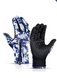 Winter Gloves Touch Screen Riding Motorcycle Sliding Waterproof Sports Gloves With Fleece