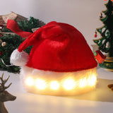 Christmas Hat LED Light Plush Children's Adult