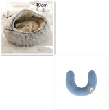 2 In 1 Dog And Cat Bed Pet Winter Bed Round Plush Warm Bed House Soft Long Plush Pets Bed Pet Products