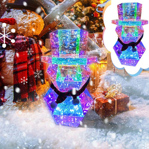 Christmas Decor Colorful LED Glow Santa Claus Snowman Night Light