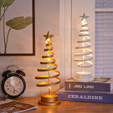 LED Christmas Tree Spiral Light Table Ornament Wrought Iron